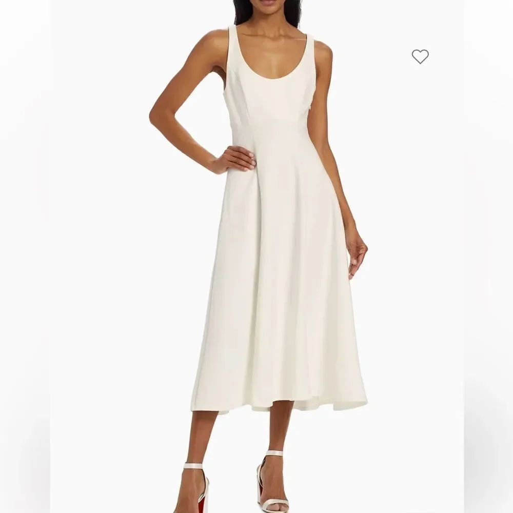 Reformation Mikol Knit MIDI Dress in White S